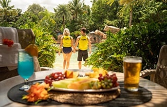 Couple walking at Discovery Cove