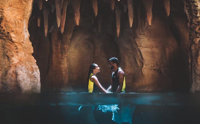 Swim around Serenity Bay at Discovery Cove Orlando