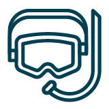 Snorkel mask icon